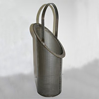 Perforated metal and wire mesh basket strainers